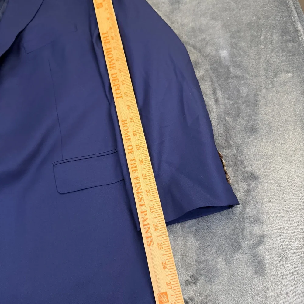 Jack Victor Luxury Collection Blazer Mens 48 Regular Blue Wool Italian Fabric